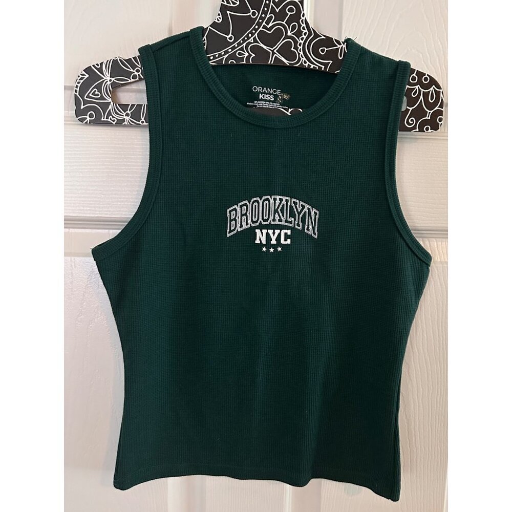 Brooklyn New York NYC green tank size medium